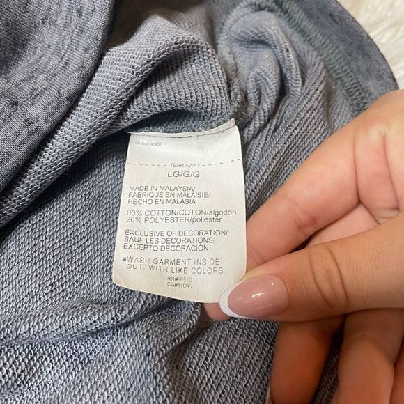 Under Armour Rival Terry Crop Loose Fit Hoodie Womens Size Large Grey Athletic - Picture 2 of 10